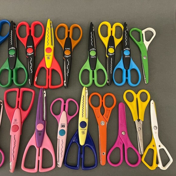 EK Success Paper Shapers Photo Kraft Edgers Craft Scissors Assortment Lot of 24 - Picture 3 of 6